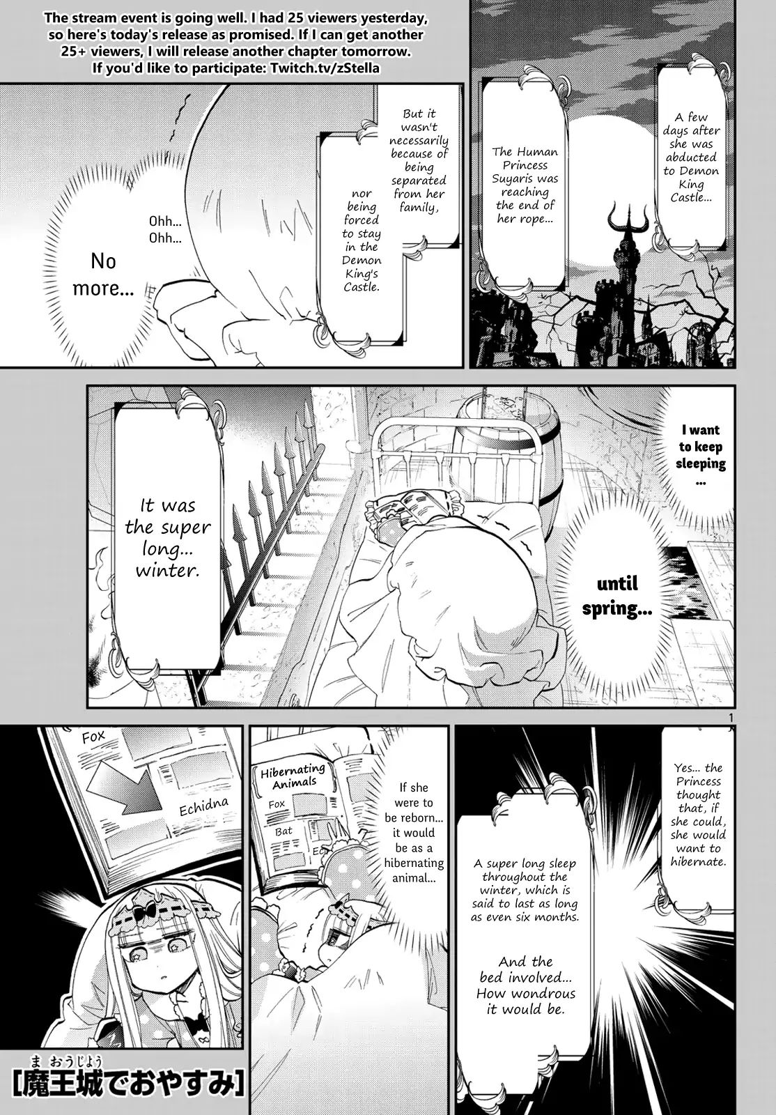 Maou-Jou De Oyasumi Chapter 41: Spine-Chan Doesn T Sleep - Picture 1
