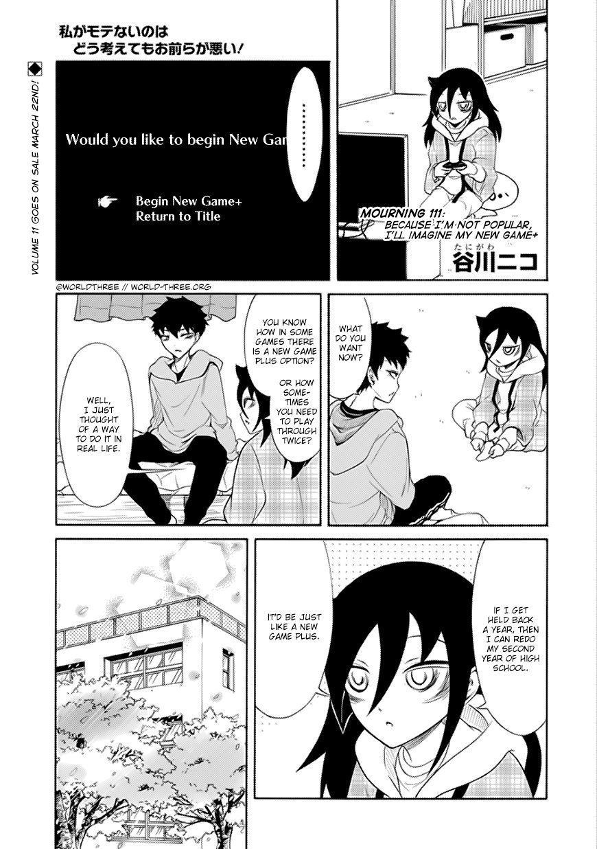 It's Not My Fault That I'm Not Popular! Vol.12 Chapter 111: Because I'm Not Popular, I'll Imagine My New Game+ - Picture 1