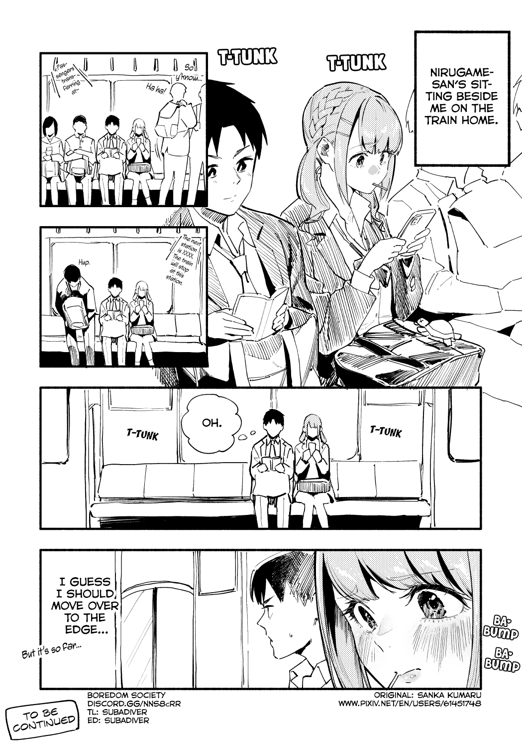 Nirugame-Chan With The Huge Ass And Usami-Kun Chapter 26: A Story Of Feeling Awkward On The Train With A Girl With A Huge Ass - Picture 1