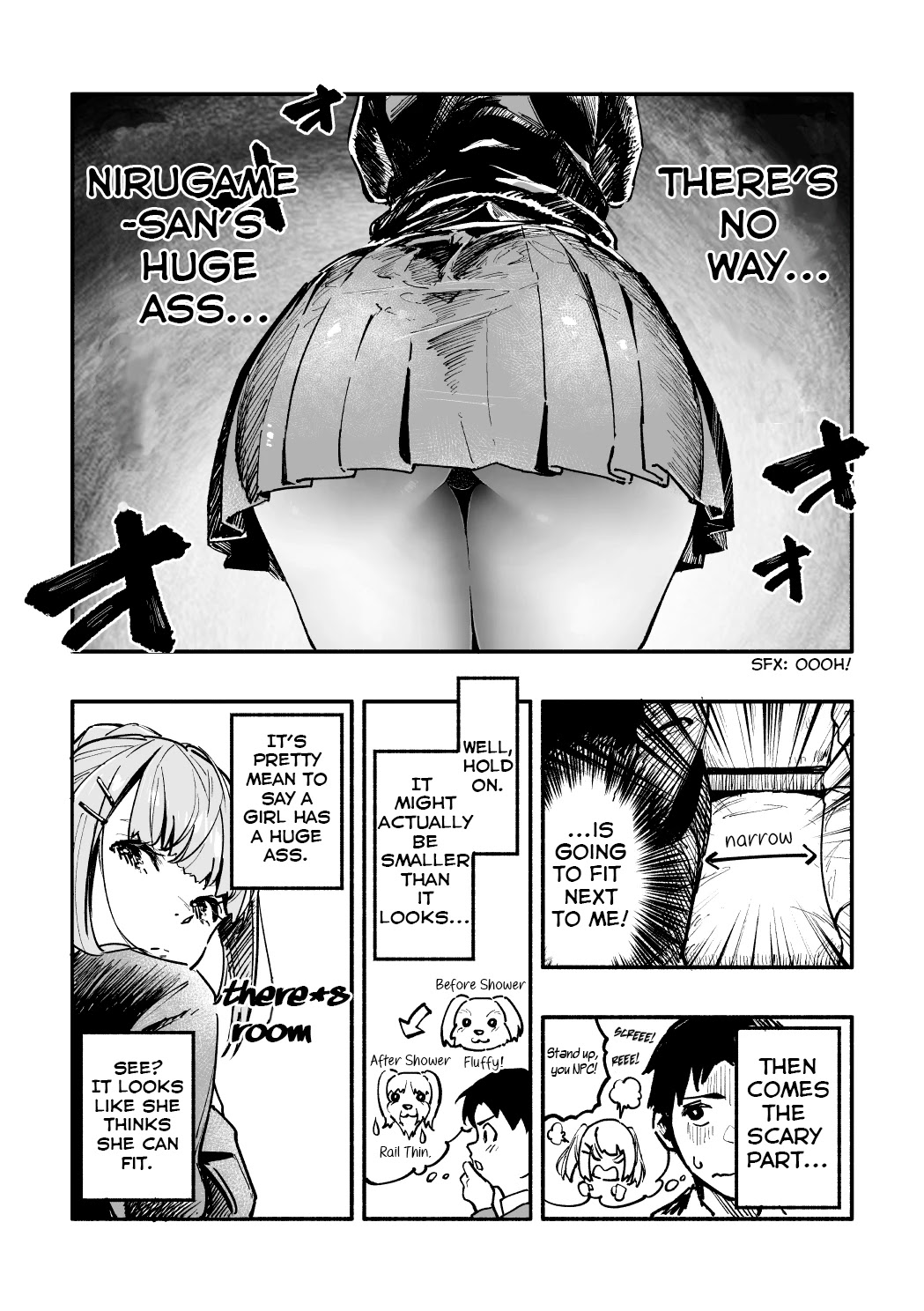 Nirugame-Chan With The Huge Ass And Usami-Kun Chapter 1: A Story Of A Girl With A Huge Ass Failing To Sit Down - Picture 2
