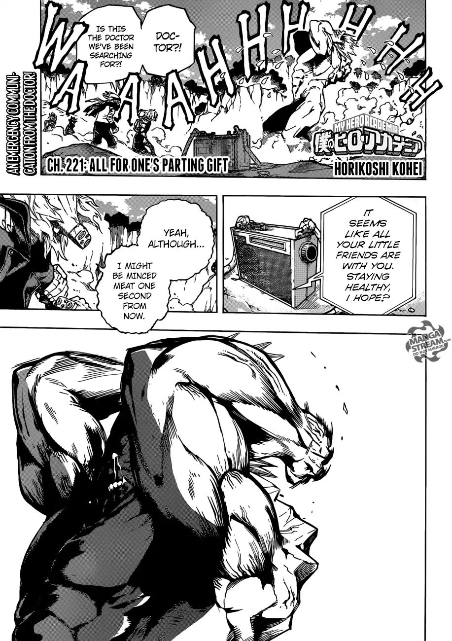Boku No Hero Academia Chapter 221: All For One S Parting Gift - Picture 1