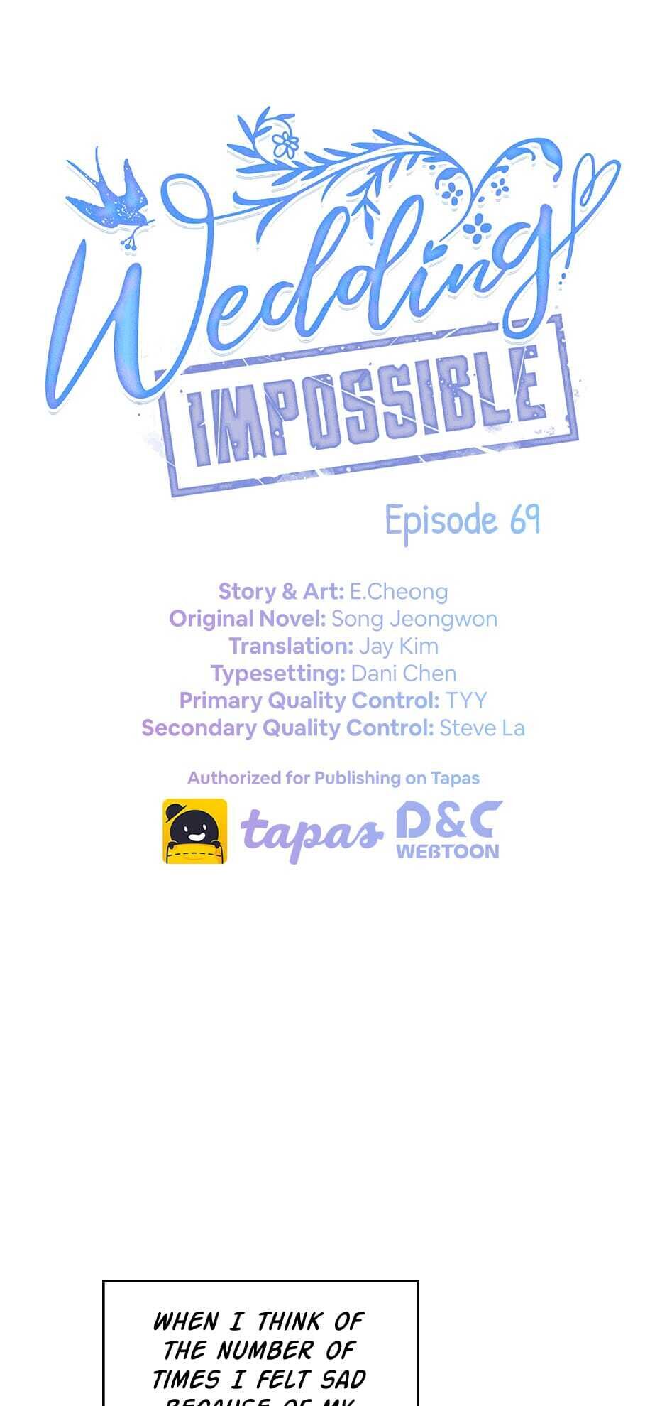 Wedding Impossible Chapter 69 - Picture 1