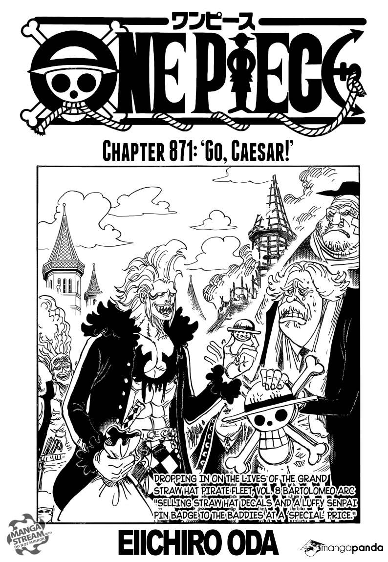 One Piece Chapter 871 : Go, Caesar! - Picture 1