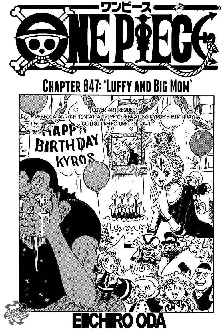 One Piece Chapter 847 : Luffy And Bigmom - Picture 1