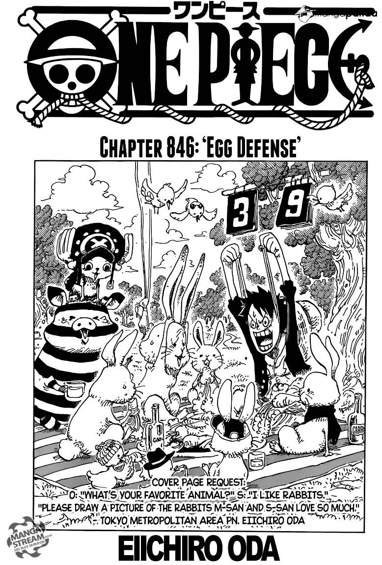 One Piece Chapter 846 : Egg Defense - Picture 1