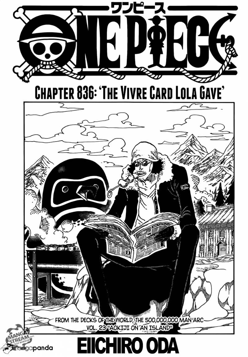 One Piece Chapter 836 : The Vivre Card Lola Gave - Picture 1
