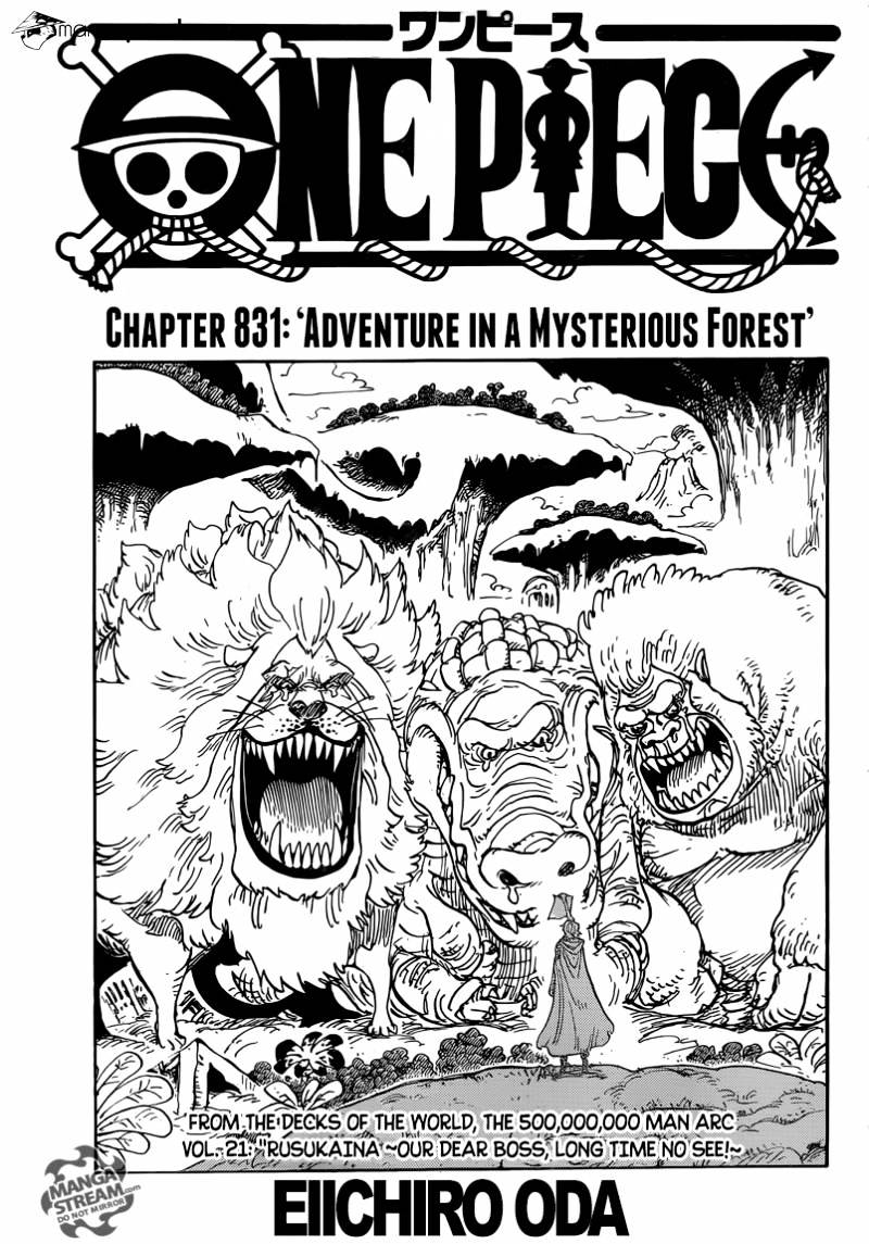 One Piece Chapter 831 : Adventure In A Mysterious Forest - Picture 1