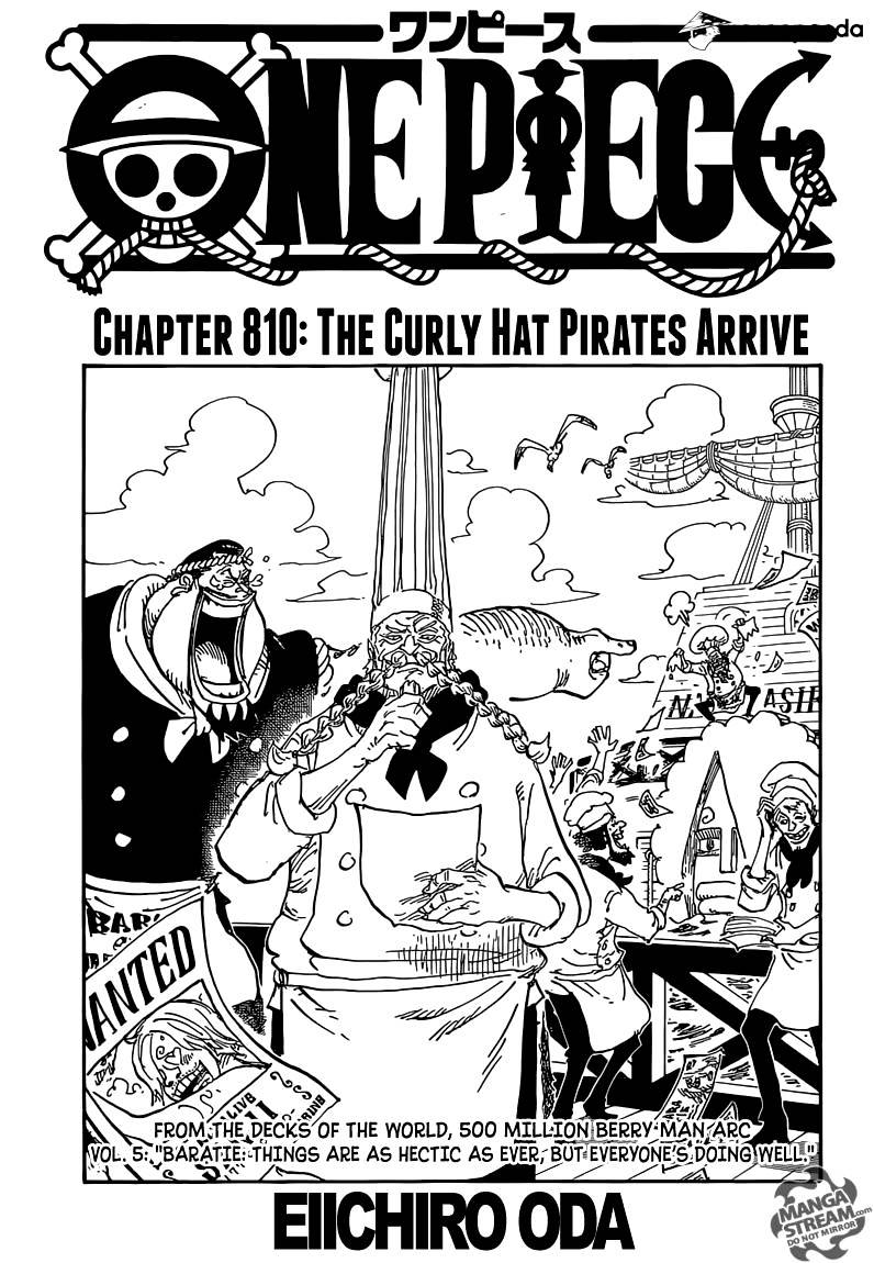 One Piece Chapter 810 : The Curly Hat Pirates Arrive - Picture 1
