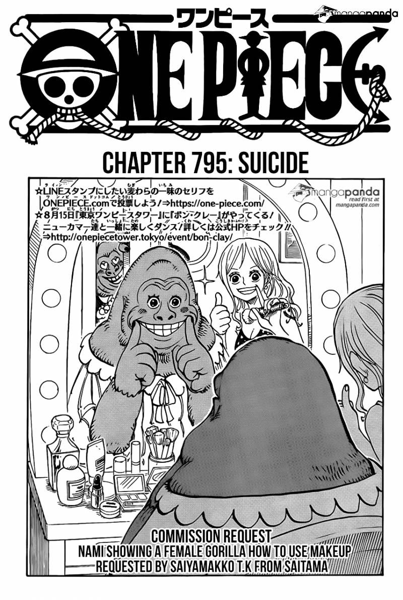 One Piece Chapter 795 : Suicide - Picture 1