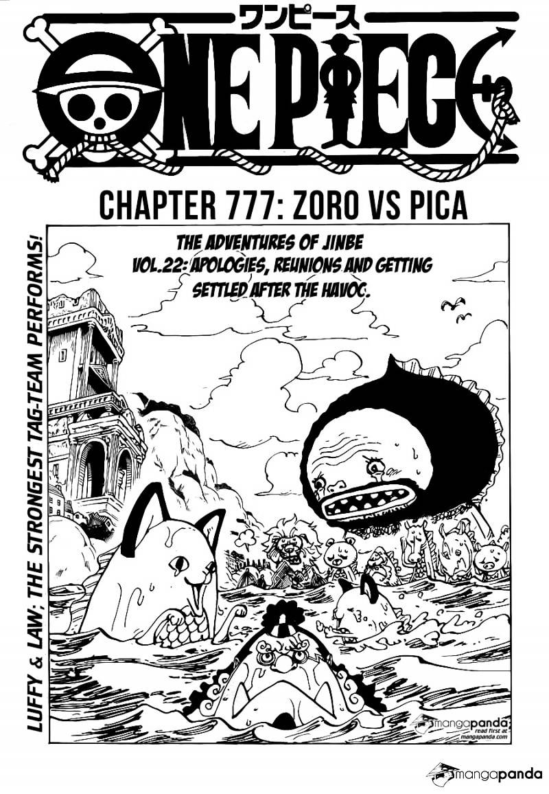 One Piece Chapter 777 : Zoro Vs Pica - Picture 1