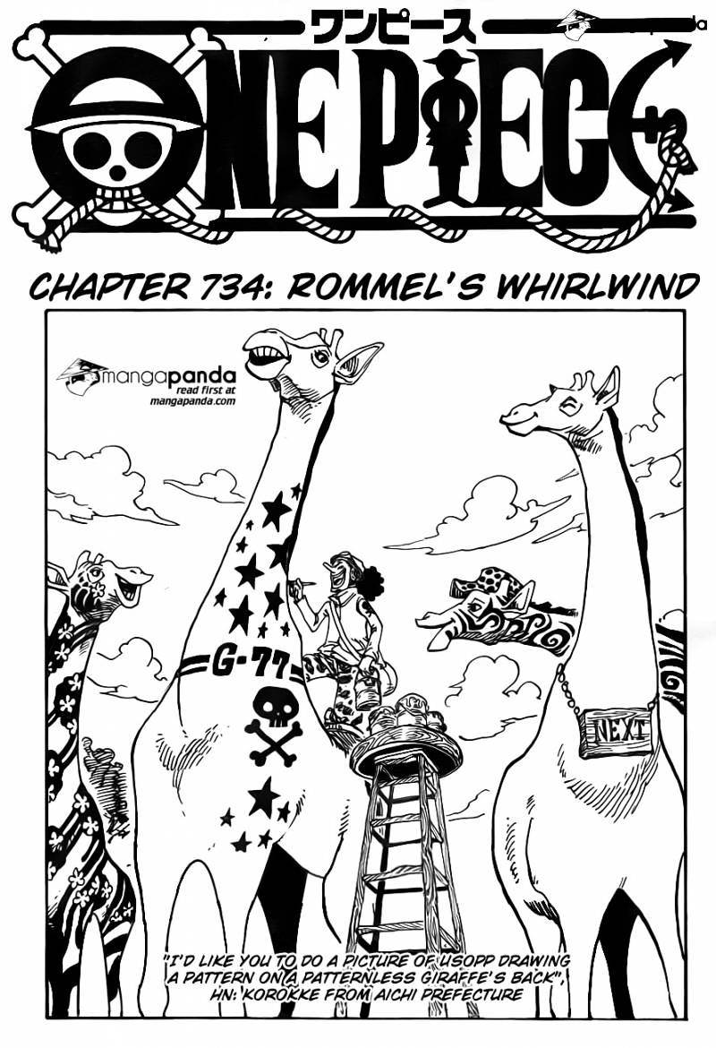One Piece Chapter 734 : Rommel S Whirlwind - Picture 3
