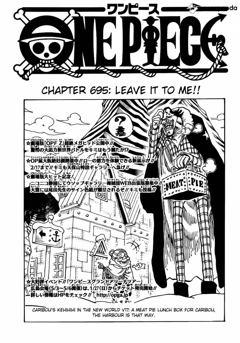 One Piece Chapter 695 : Leave It To Me!! - Picture 3