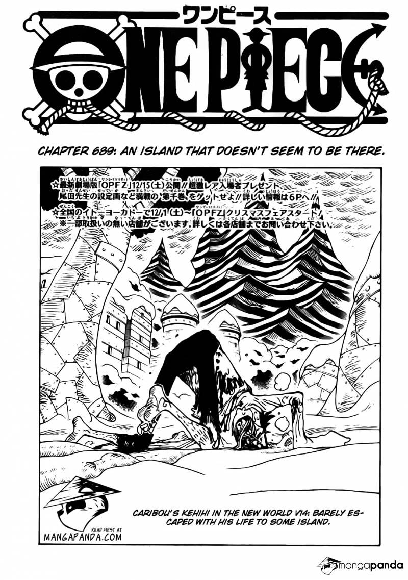 One Piece Chapter 689 : An Island That Doesn’T Seem To Be There. - Picture 3