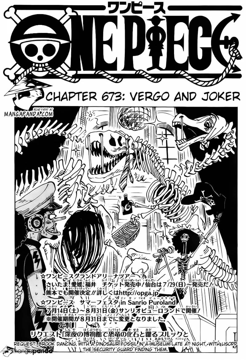 One Piece Chapter 673 : Vergo And Joker - Picture 1