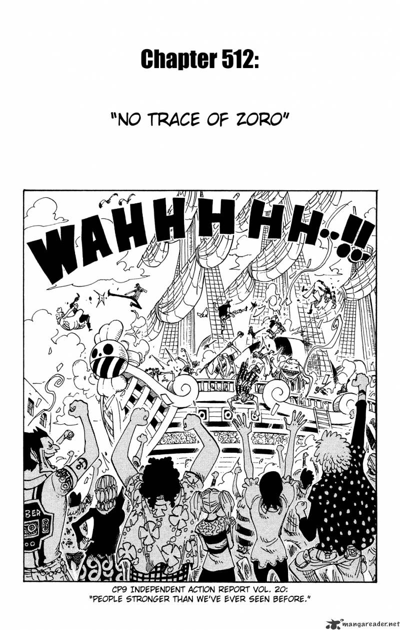 One Piece Chapter 512 : Zoro, Vanished - Picture 1