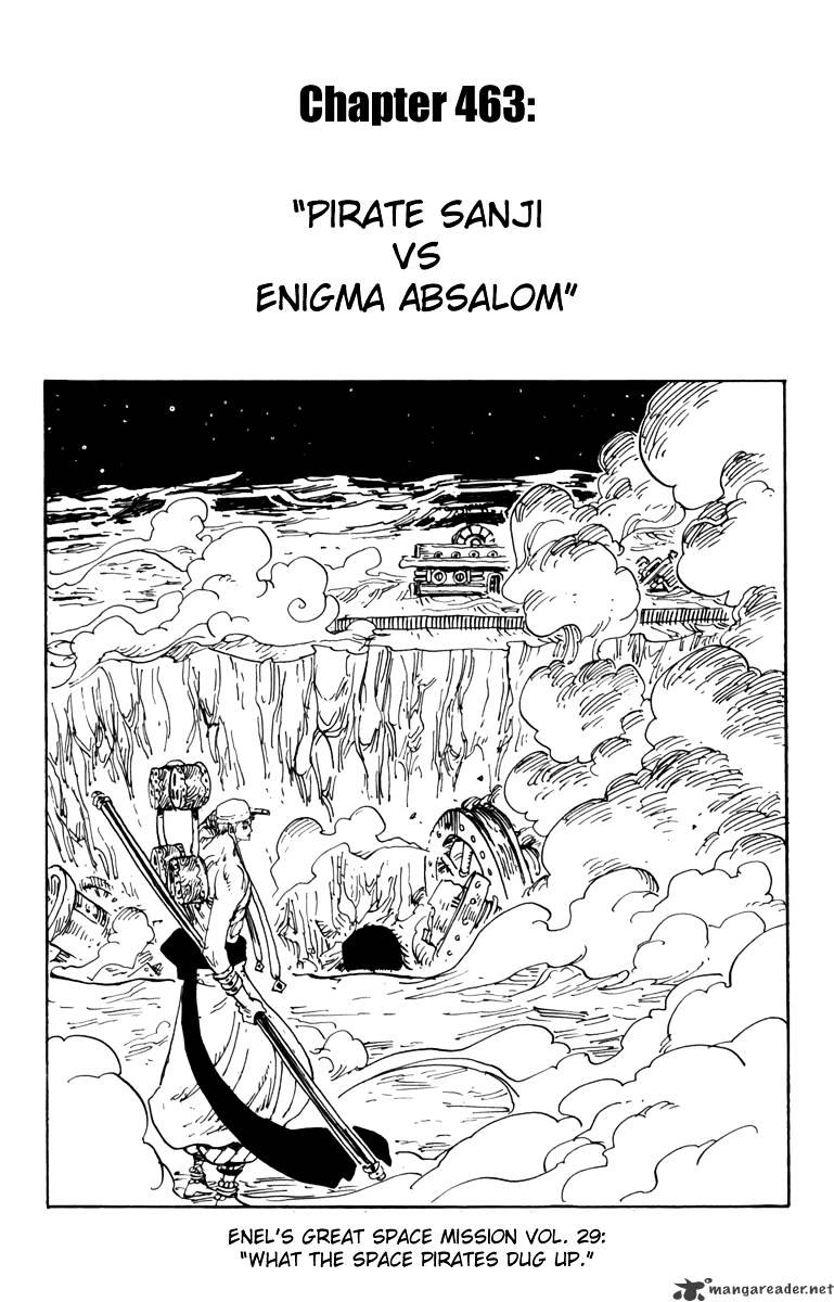 One Piece Chapter 463 : Pirate Sanji Vs. Mystrious Absalom - Picture 1