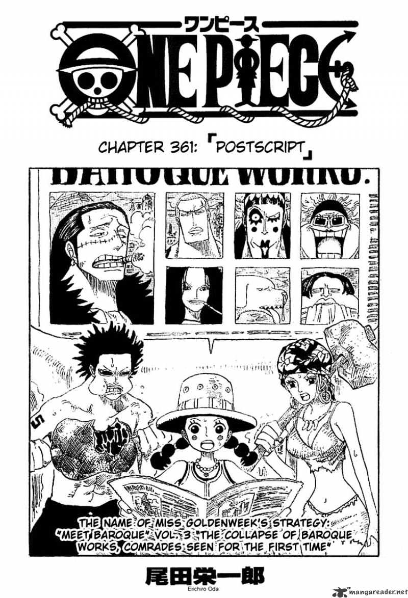 One Piece Chapter 361 : Postscript - Picture 1