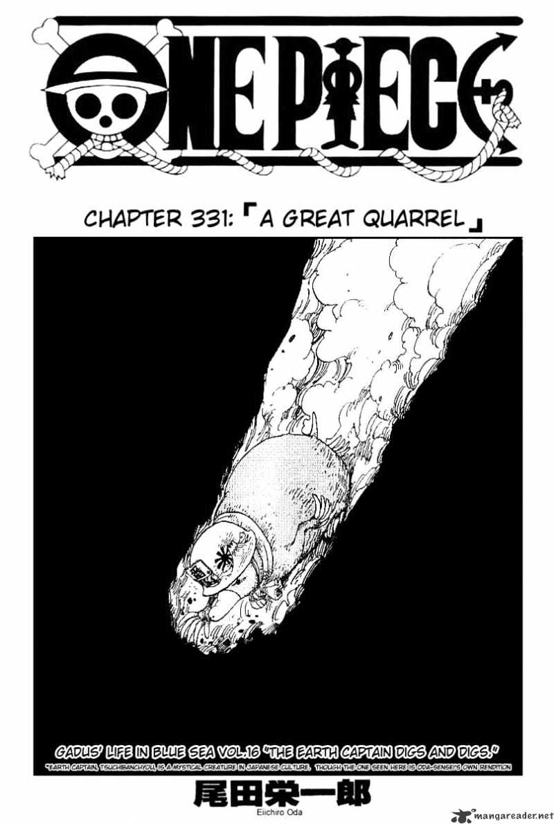 One Piece Chapter 331 : A Great Quarrel - Picture 1