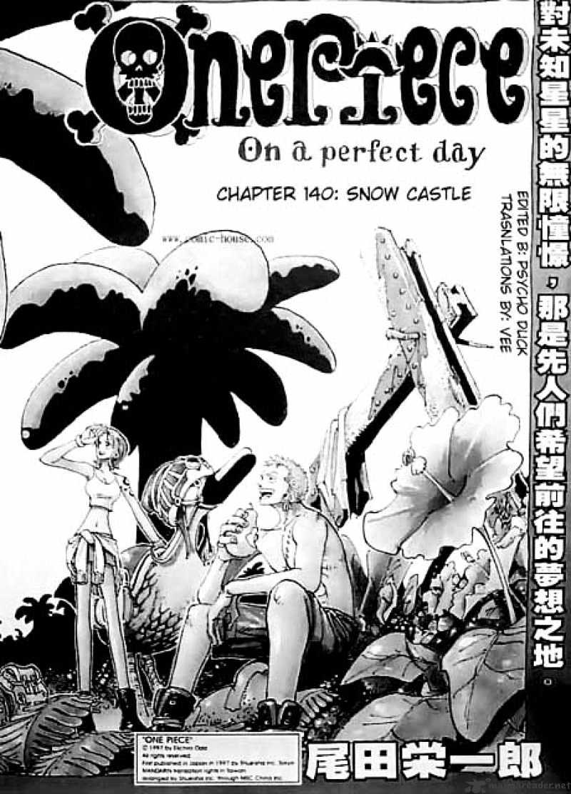 One Piece Chapter 140 : Snow Castle - Picture 1