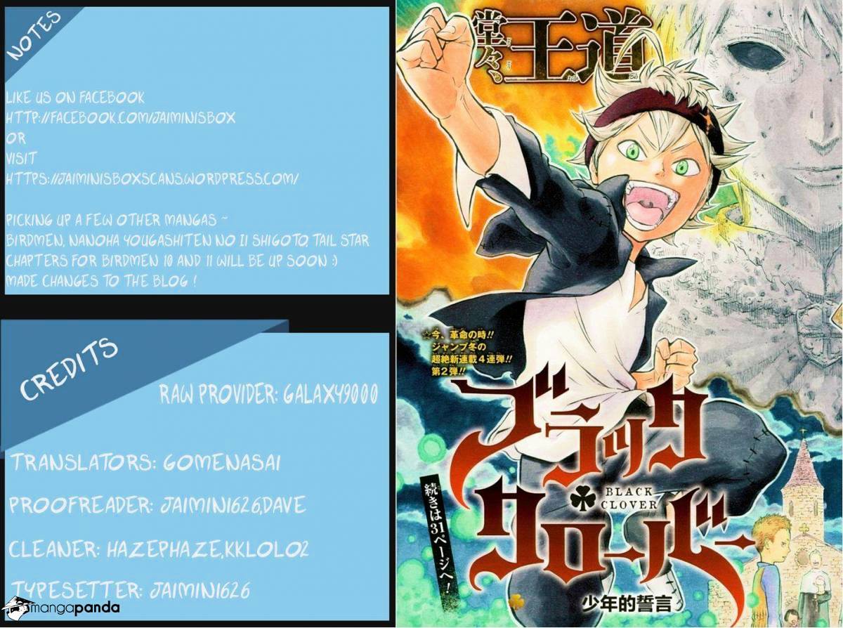 Black Clover Chapter 8 : The Protectors - Picture 1