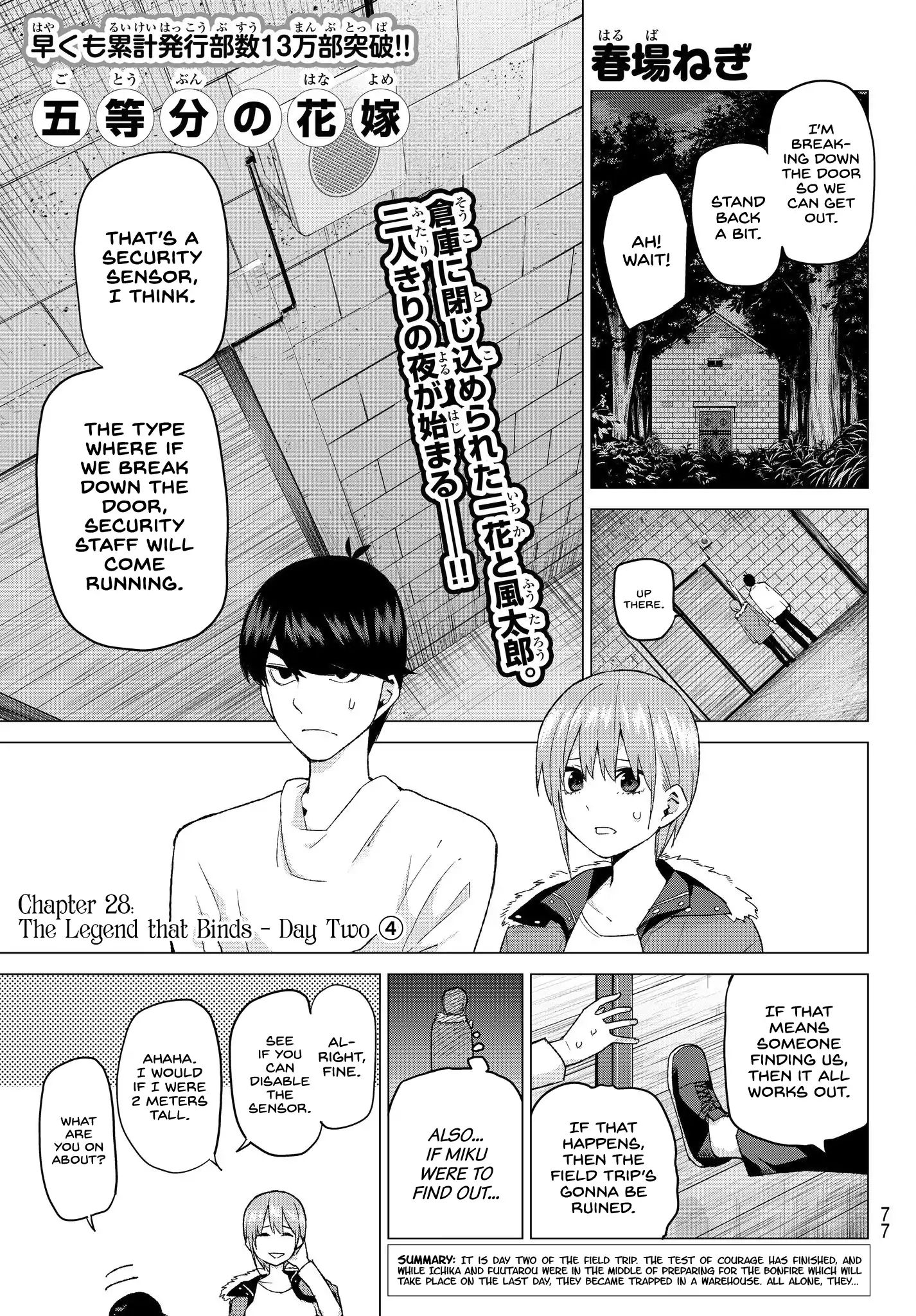 Go-Toubun No Hanayome Vol.4 Chapter 28: The Legend That Binds - Day Two (4) - Picture 1