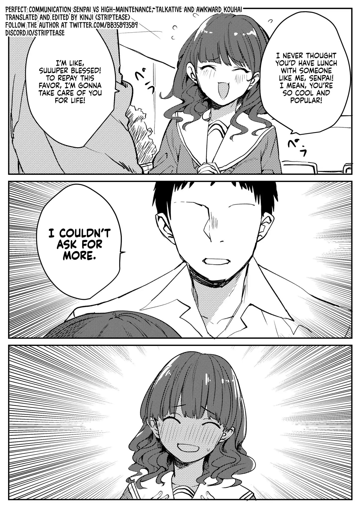 Flag Capture In The First Move Chapter 7: Perfect Communication Senpai Vs. High-Maintenance, Talkative And Awkward Kouhai - Picture 1