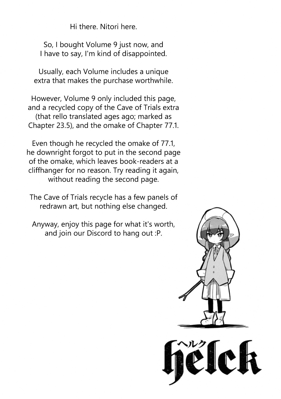 Helck Chapter 93 Omake : The Reason Helck Can Wield Swords - Picture 3