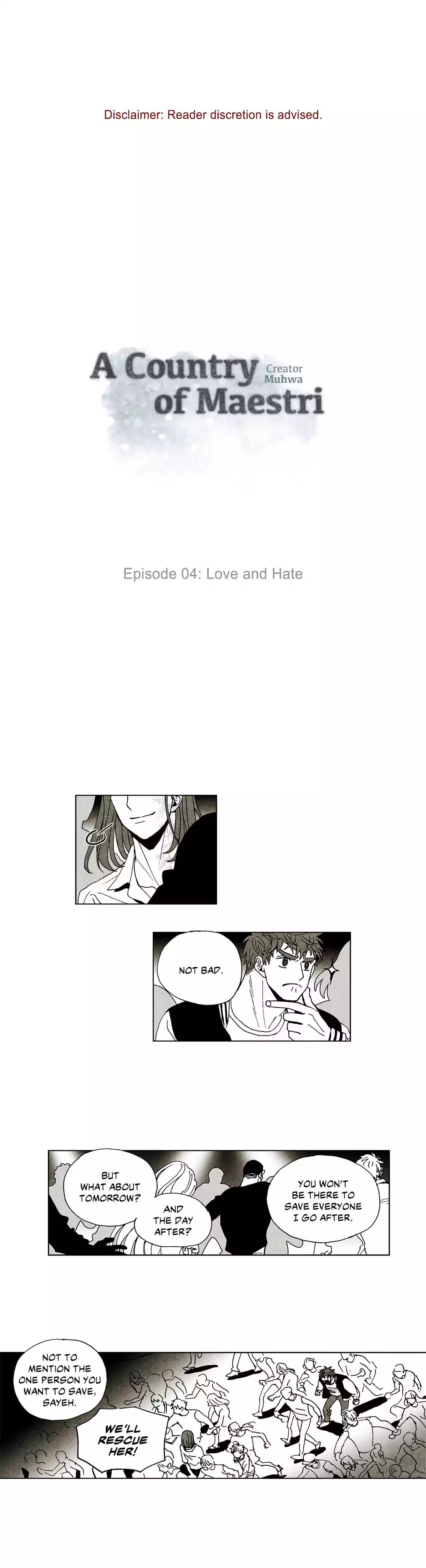 A Country Of Maestri Chapter 65: Episode 4: Love And Hate (15) - Picture 1