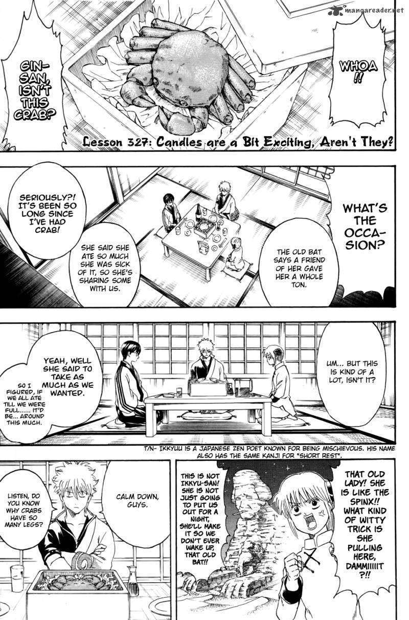 Gintama Chapter 327 : Candles Are A Bit Exciting Aren T They? - Picture 1