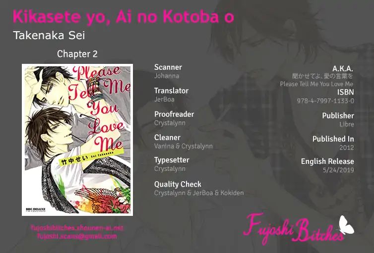 Kikasete Yo, Ai No Kotoba O Vol.1 Chapter 2 - Picture 1