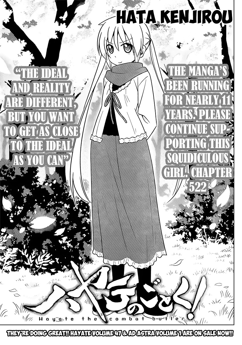 Hayate No Gotoku! Chapter 522 : The Ideal And Reality Are Different, But You Want To Get As Close... - Picture 1