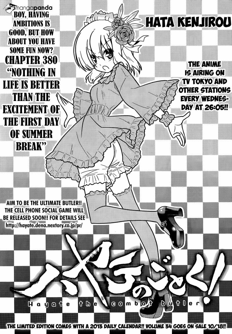 Hayate No Gotoku! Chapter 380 : Nothing In Life Is Better Than The Excitement Of The First Day Of Summer Break - Picture 2