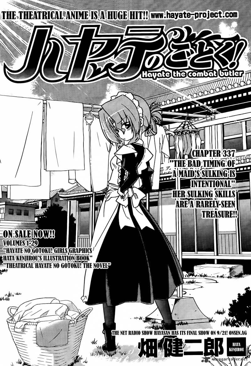 Hayate No Gotoku! Chapter 337 : The Bad Timing Of A Maid S Sulking Is Intentional - Picture 2