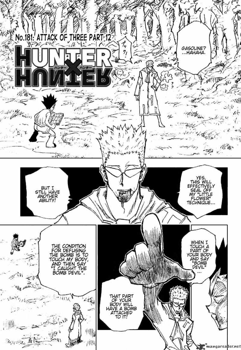Hunter X Hunter Chapter 181 : Attack Of Three 12 - Picture 1