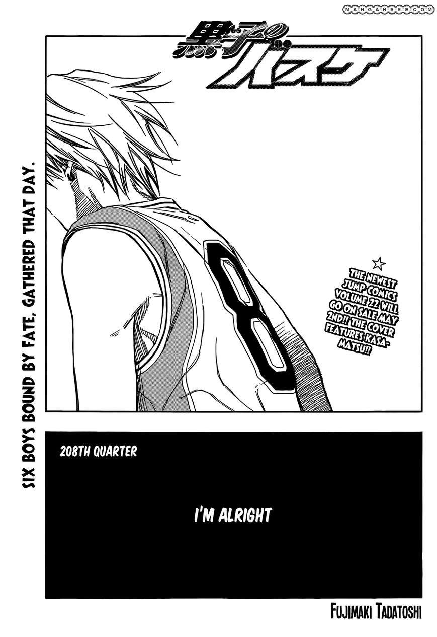 Kuroko No Basket Vol.20 Chapter 208 : I'm Alright - Picture 1