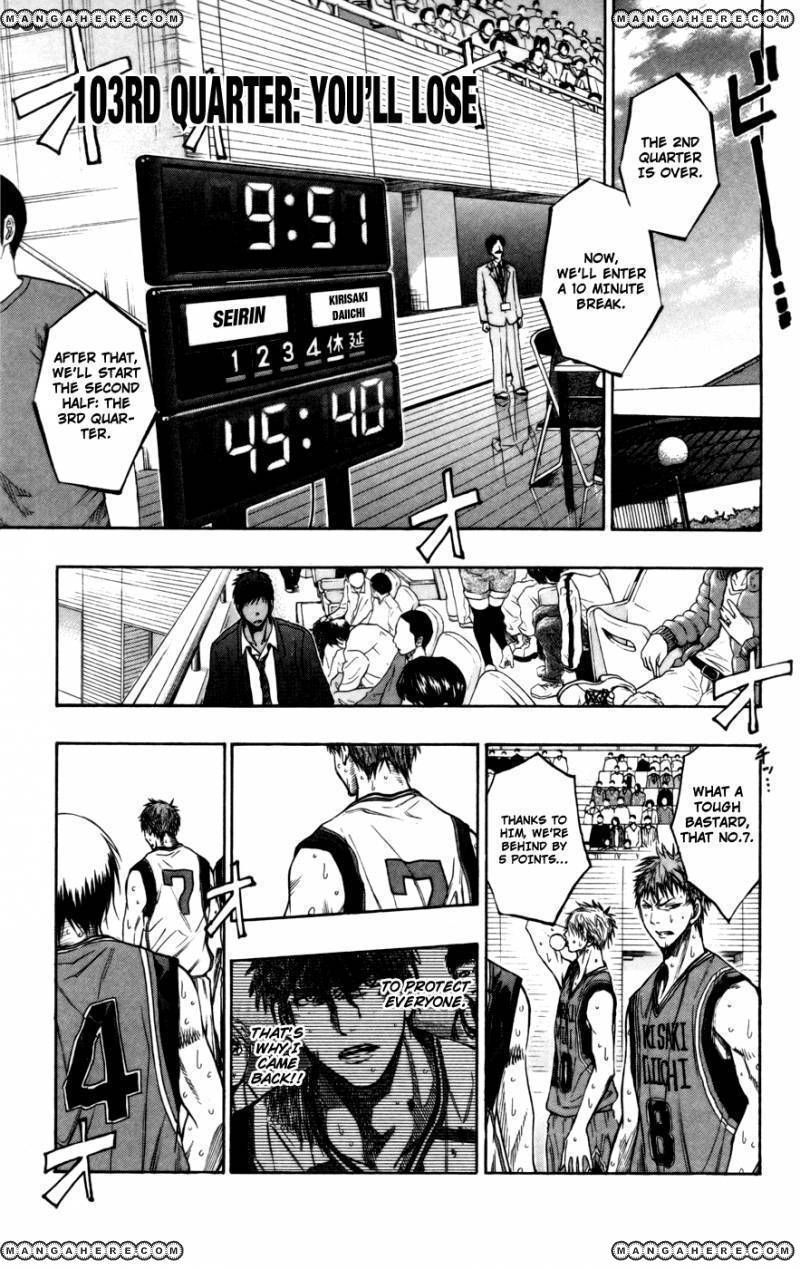 Kuroko No Basket Vol.12 Chapter 103 : You'll Lose - Picture 1