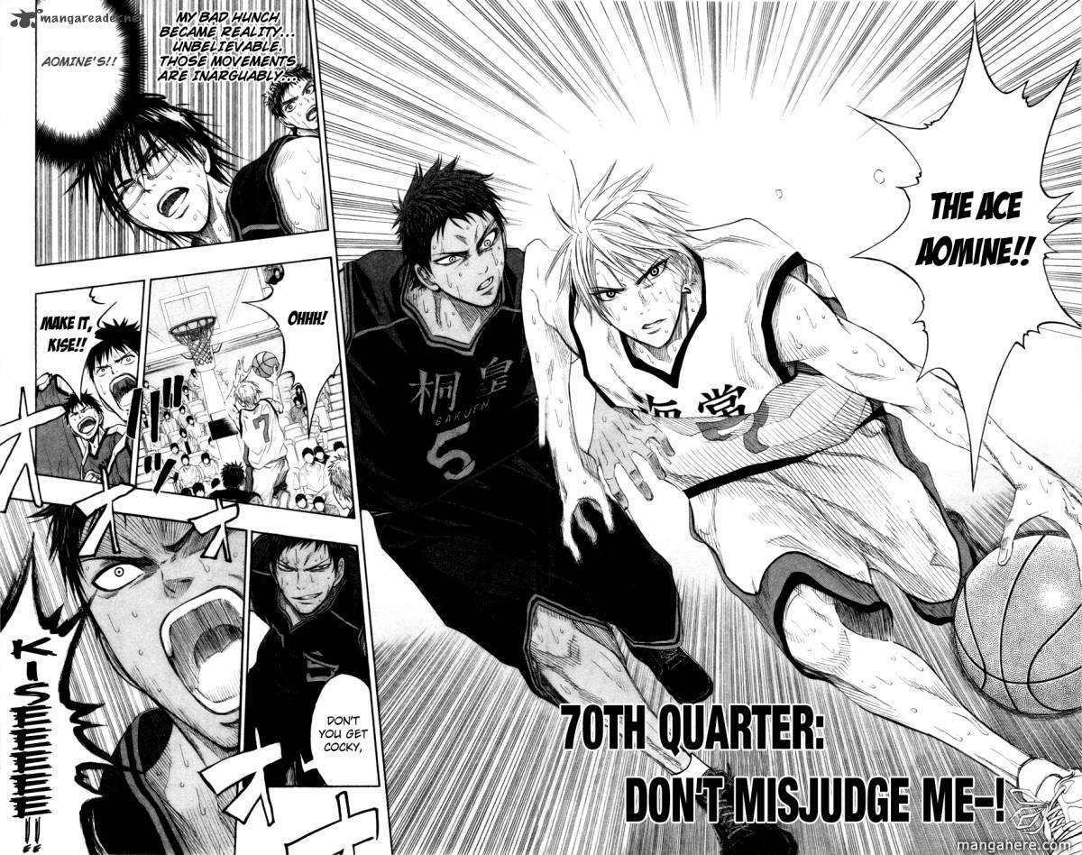 Kuroko No Basket Vol.08 Chapter 070 : Don't Misjudge Me-! - Picture 2