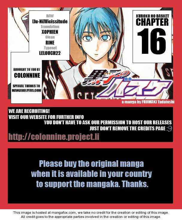 Kuroko No Basket Vol.02 Chapter 016 : We'll See Something Incredible - Picture 1