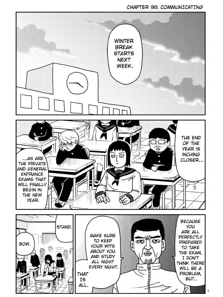 Mob Psycho 100 Chapter 98.4 : Ch.98.1: Communicating - Picture 1