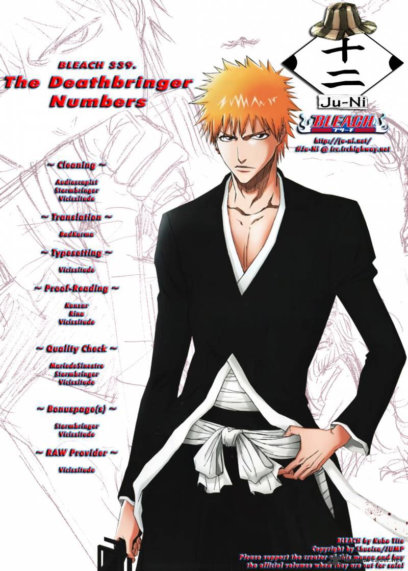 Bleach Chapter 339 : The Deathbringer Numbers - Picture 1