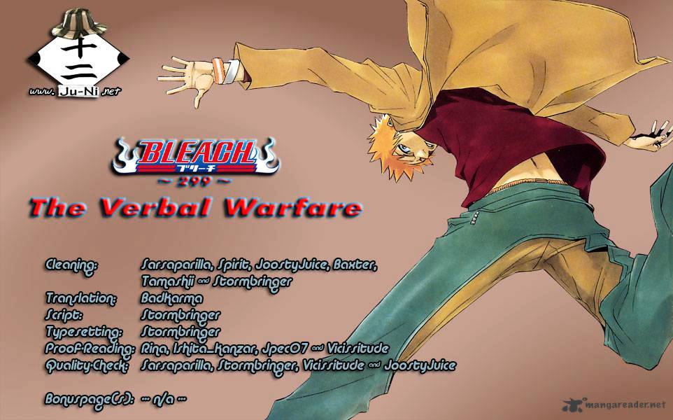 Bleach Chapter 299 : The Verbal Warfare - Picture 1