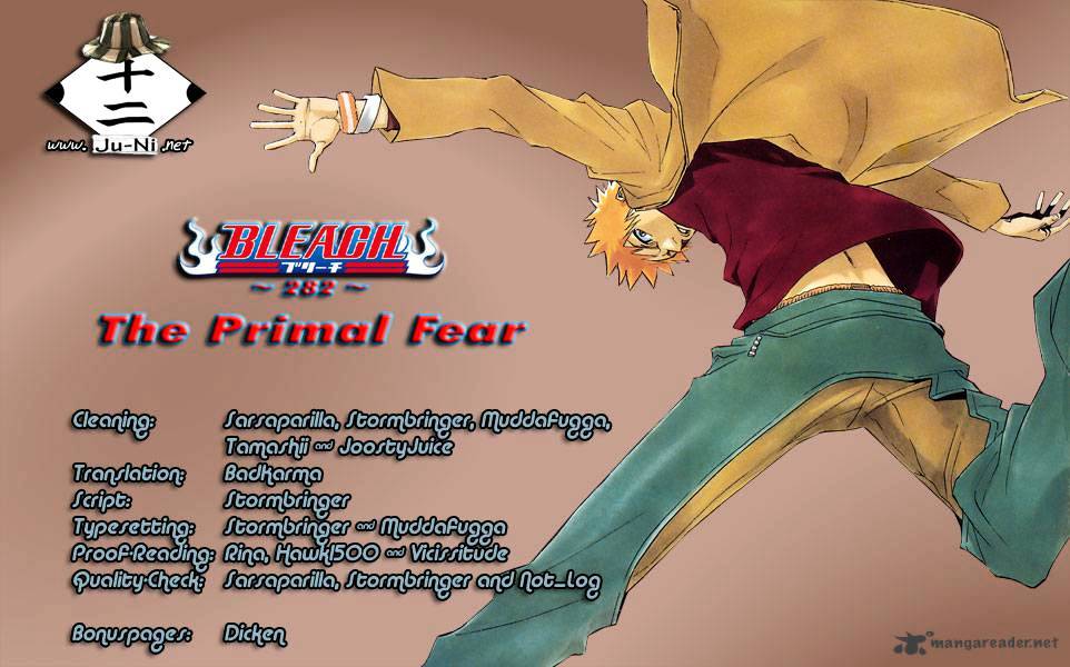 Bleach Chapter 282 : The Primal Fear - Picture 1