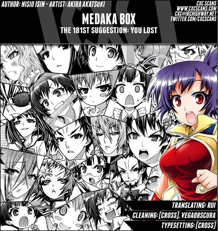 Medaka Box Vol.21 Chapter 181 : You Lost - Picture 1