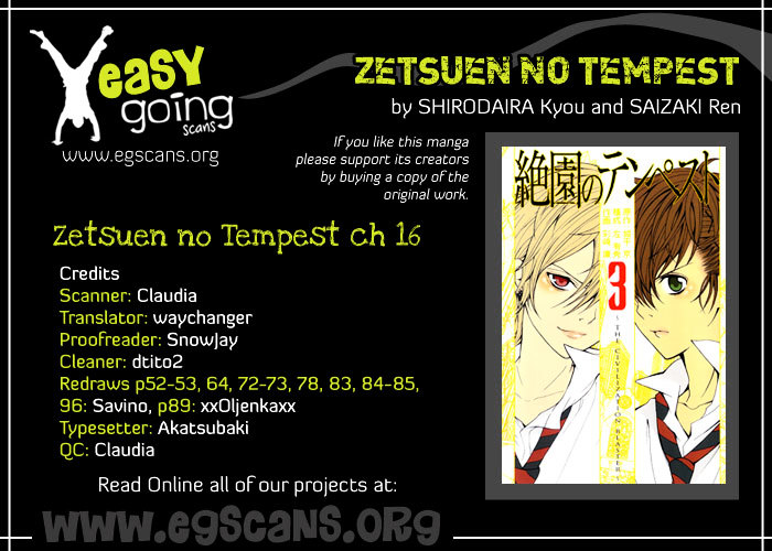 Zetsuen No Tempest Vol.4 Chapter 16 : Absent Thee From Felicity Awhile... - Picture 1