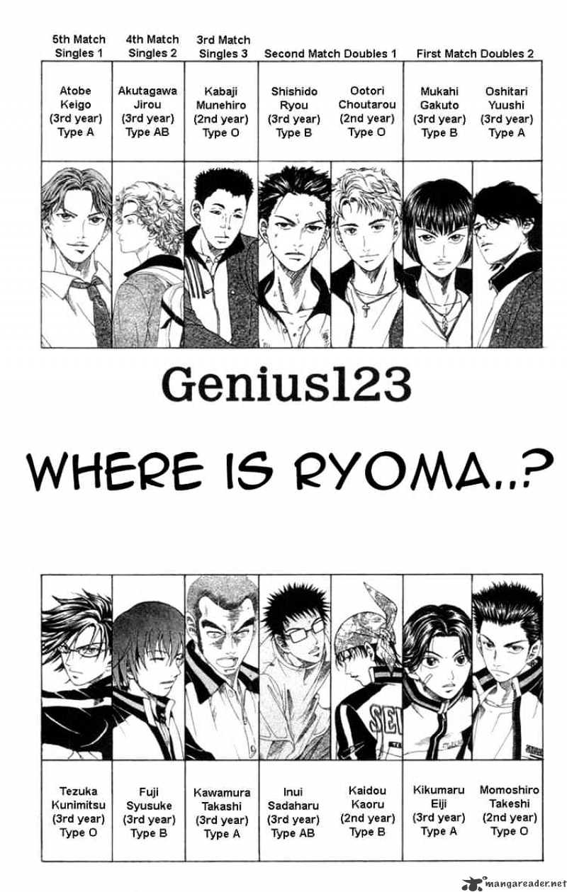 Prince Of Tennis Chapter 123 : Where Is Ryoma - Picture 1