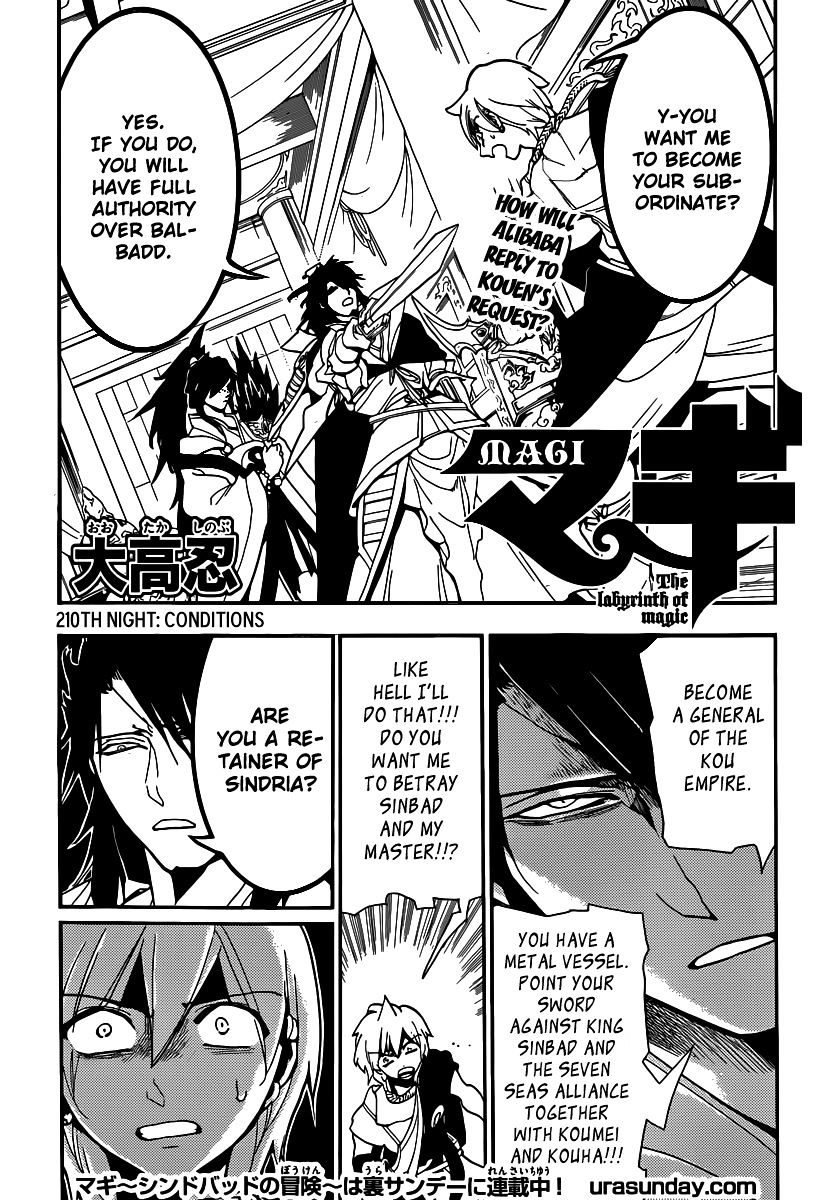 Magi - Labyrinth Of Magic Vol.12 Chapter 210 : Conditions - Picture 2