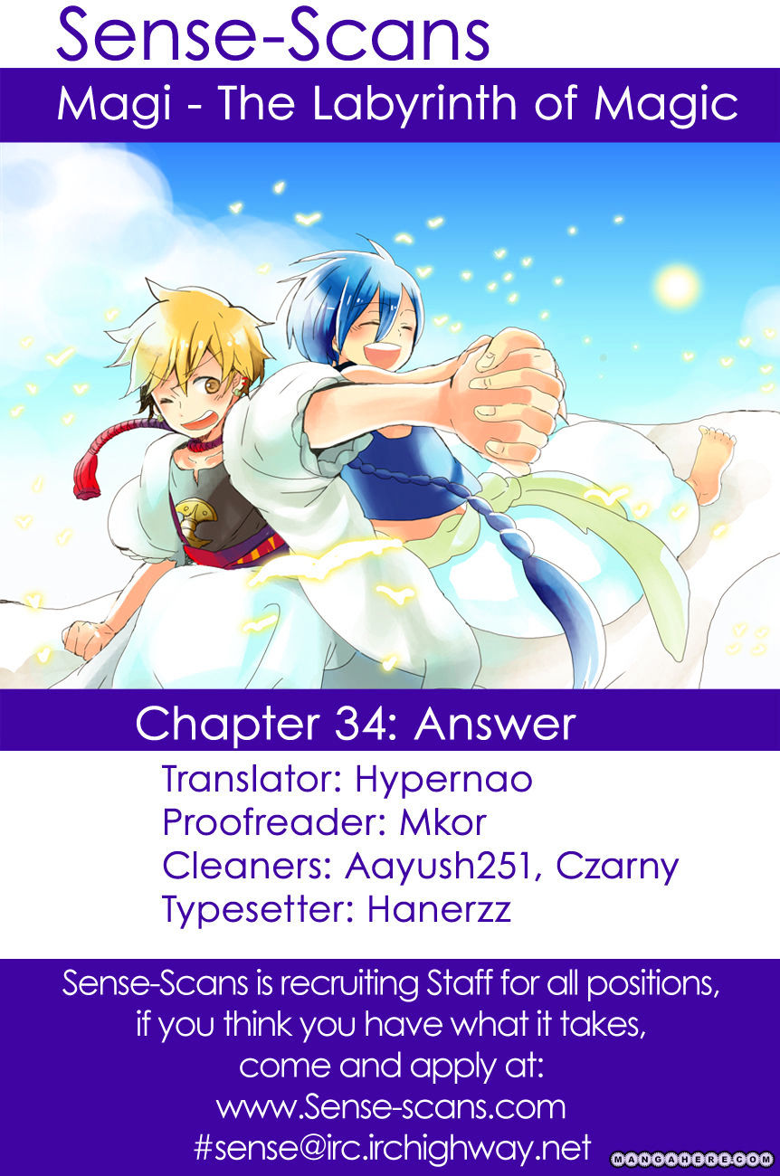 Magi - Labyrinth Of Magic Vol.4 Chapter 34 : Answer - Picture 1