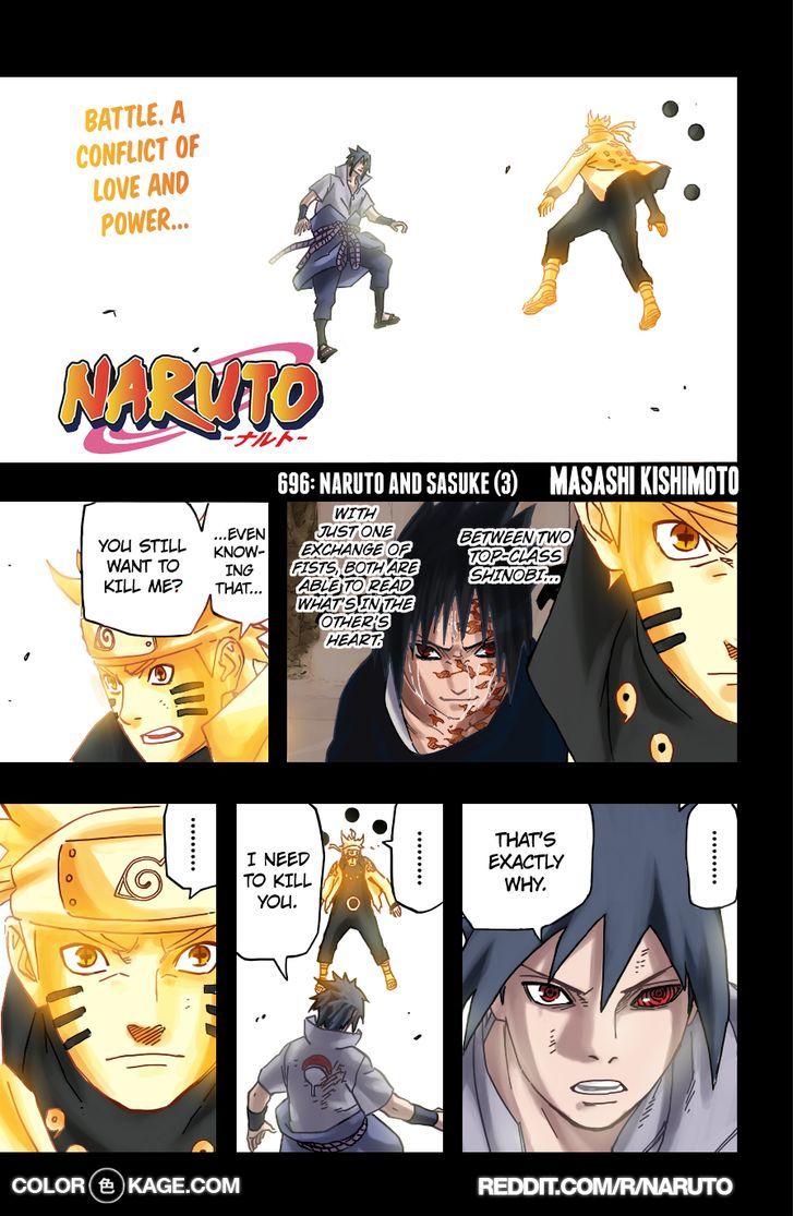 Naruto Vol.72 Chapter 696.1 : Naruto And Sasuke (3) - Picture 2