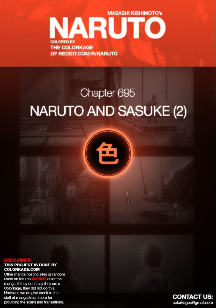 Naruto Vol.72 Chapter 695.1 : Naruto And Sasuke (2) - Picture 1