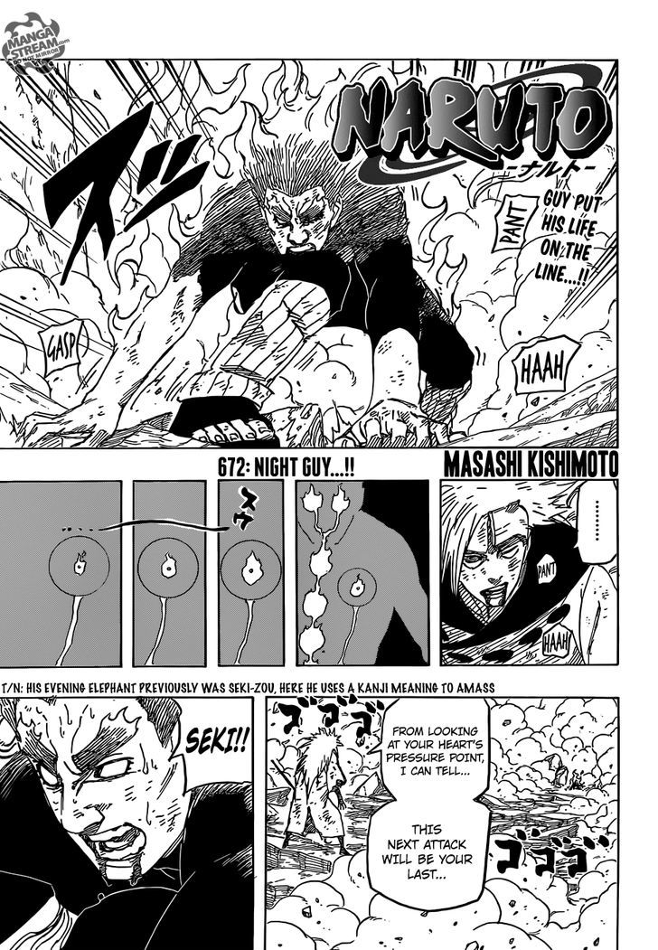 Naruto Vol.70 Chapter 672 : Night Guy...!! - Picture 1